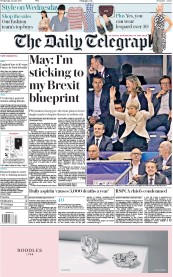 The Daily Telegraph (UK) Newspaper Front Page for 14 June 2017