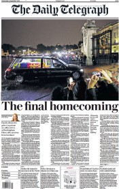 The Daily Telegraph front page for 14 September 2022