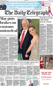 The Daily Telegraph (UK) Newspaper Front Page for 15 October 2018