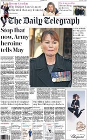 The Daily Telegraph (UK) Newspaper Front Page for 15 December 2016