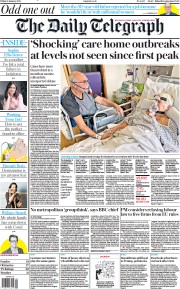 The Daily Telegraph (UK) Newspaper Front Page for 15 January 2021