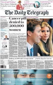 The Daily Telegraph (UK) Newspaper Front Page for 15 February 2017