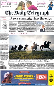 The Daily Telegraph (UK) Newspaper Front Page for 15 March 2016