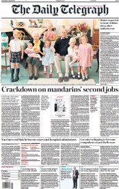 The Daily Telegraph (UK) Newspaper Front Page for 15 April 2021