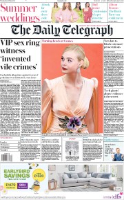 The Daily Telegraph (UK) Newspaper Front Page for 15 May 2019