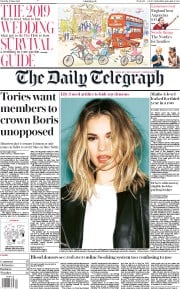 The Daily Telegraph (UK) Newspaper Front Page for 15 June 2019