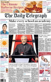 The Daily Telegraph (UK) Newspaper Front Page for 15 August 2015
