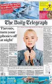 The Daily Telegraph (UK) Newspaper Front Page for 15 September 2018