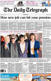 The Daily Telegraph Newspaper Front Page (UK) for 16 October 2012