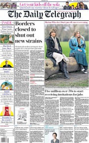The Daily Telegraph (UK) Newspaper Front Page for 16 January 2021