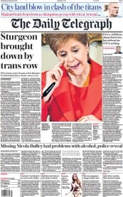 The Daily Telegraph (UK) Newspaper Front Page for 16 February 2023