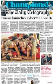 The Daily Telegraph (UK) Newspaper Front Page for 16 April 2018