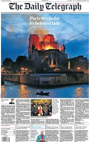 The Daily Telegraph (UK) Newspaper Front Page for 16 April 2019