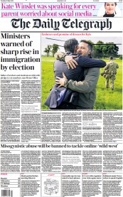The Daily Telegraph front page for 16 May 2023