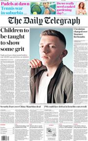 The Daily Telegraph front page for 16 May 2025