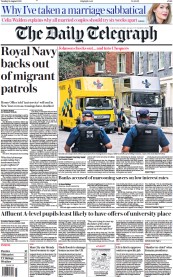 The Daily Telegraph front page for 16 August 2022