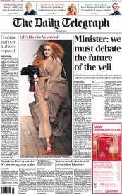 The Daily Telegraph (UK) Newspaper Front Page for 16 September 2013