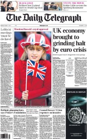 The Daily Telegraph (UK) Newspaper Front Page for 17 October 2011