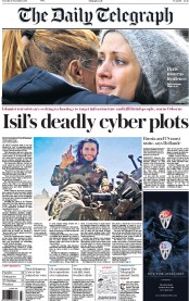 The Daily Telegraph (UK) Newspaper Front Page for 17 November 2015