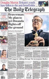 The Daily Telegraph front page for 17 November 2023
