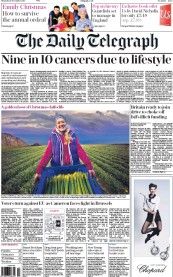 The Daily Telegraph (UK) Newspaper Front Page for 17 December 2015