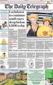 The Daily Telegraph (UK) Newspaper Front Page for 17 February 2021