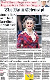 The Daily Telegraph (UK) Newspaper Front Page for 17 February 2023