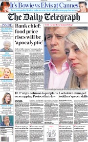 The Daily Telegraph (UK) Newspaper Front Page for 17 May 2022