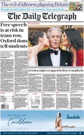 The Daily Telegraph front page for 17 May 2023