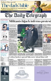 The Daily Telegraph (UK) Newspaper Front Page for 17 June 2017