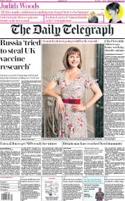 The Daily Telegraph (UK) Newspaper Front Page for 17 July 2020