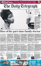The Daily Telegraph (UK) Newspaper Front Page for 17 August 2018
