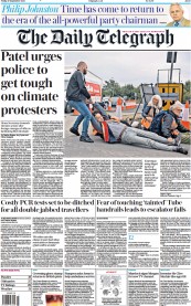 The Daily Telegraph (UK) Newspaper Front Page for 17 September 2021