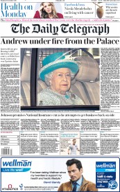 The Daily Telegraph (UK) Newspaper Front Page for 18 November 2019