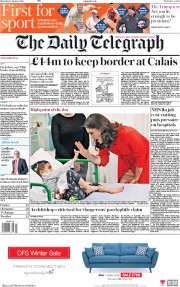 The Daily Telegraph (UK) Newspaper Front Page for 18 January 2018