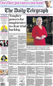 The Daily Telegraph (UK) Newspaper Front Page for 18 January 2022