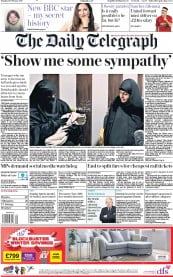 The Daily Telegraph (UK) Newspaper Front Page for 18 February 2019