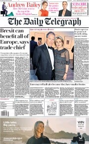 The Daily Telegraph (UK) Newspaper Front Page for 18 February 2020