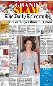 The Daily Telegraph (UK) Newspaper Front Page for 18 March 2017
