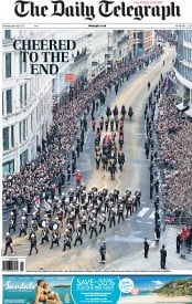 The Daily Telegraph (UK) Newspaper Front Page for 18 April 2013