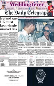 The Daily Telegraph (UK) Newspaper Front Page for 18 May 2018