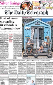 The Daily Telegraph (UK) Newspaper Front Page for 18 May 2020