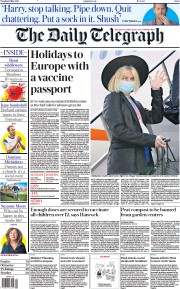 The Daily Telegraph (UK) Newspaper Front Page for 18 May 2021