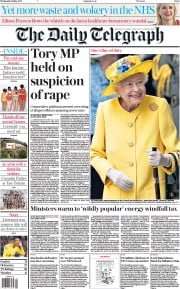 The Daily Telegraph (UK) Newspaper Front Page for 18 May 2022