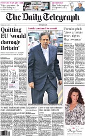 The Daily Telegraph (UK) Newspaper Front Page for 18 June 2013