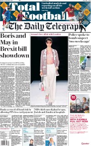 The Daily Telegraph (UK) Newspaper Front Page for 18 September 2017