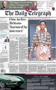 The Daily Telegraph (UK) Newspaper Front Page for 18 September 2018