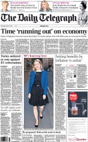 The Daily Telegraph Newspaper Front Page (UK) for 19 October 2011