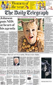 The Daily Telegraph (UK) Newspaper Front Page for 19 December 2019