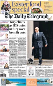 The Daily Telegraph (UK) Newspaper Front Page for 19 March 2016